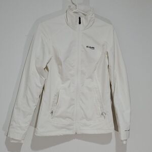 Columbia titanium small white zip up jacket
